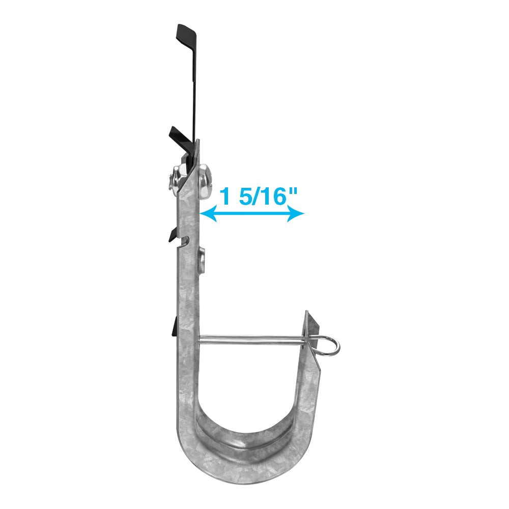 Bat Wing J Hook with Retaining Clip, 50-Pack