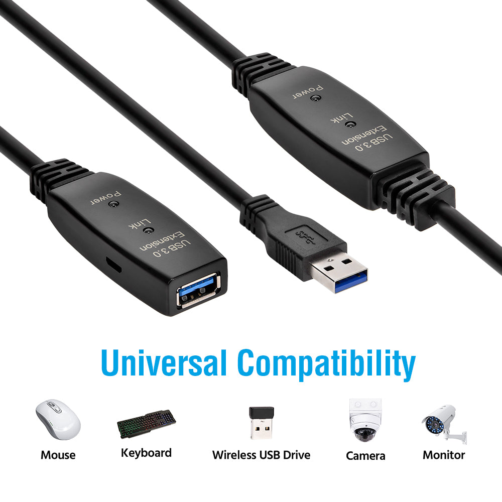 USB3.0 Active Extension Repeater A-Male/Female cable