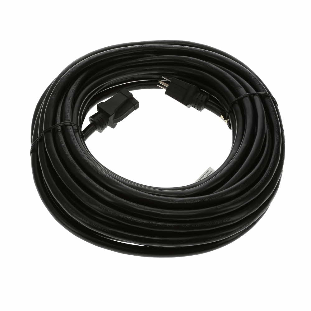 Heavy Duty Black Power Extension Cord SJTW 12/3 AWG