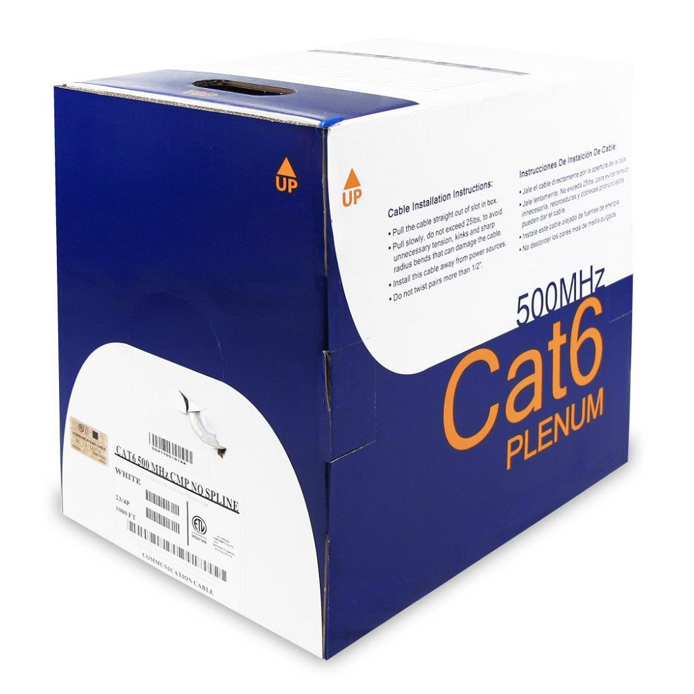 CAT6 Solid Cable Plenum No Spline (CMP)