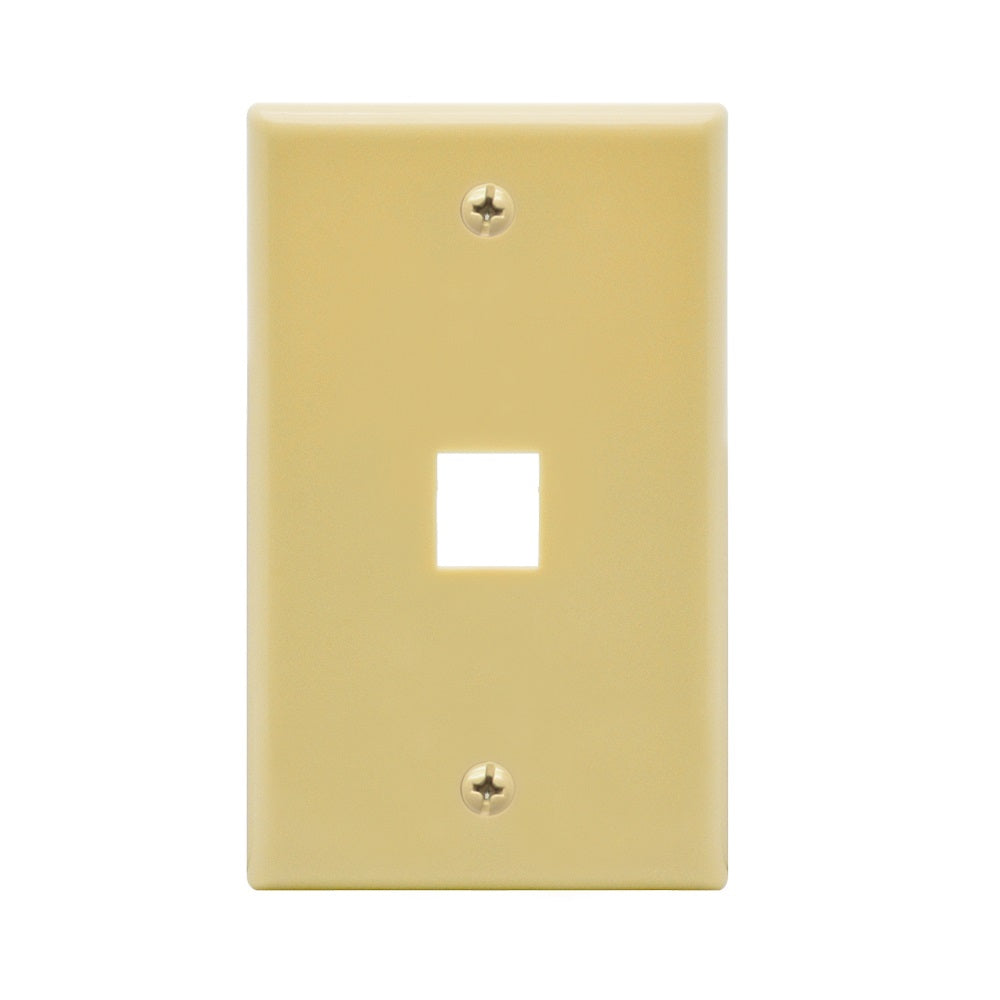 1Port Keystone Wallplate Smooth Face