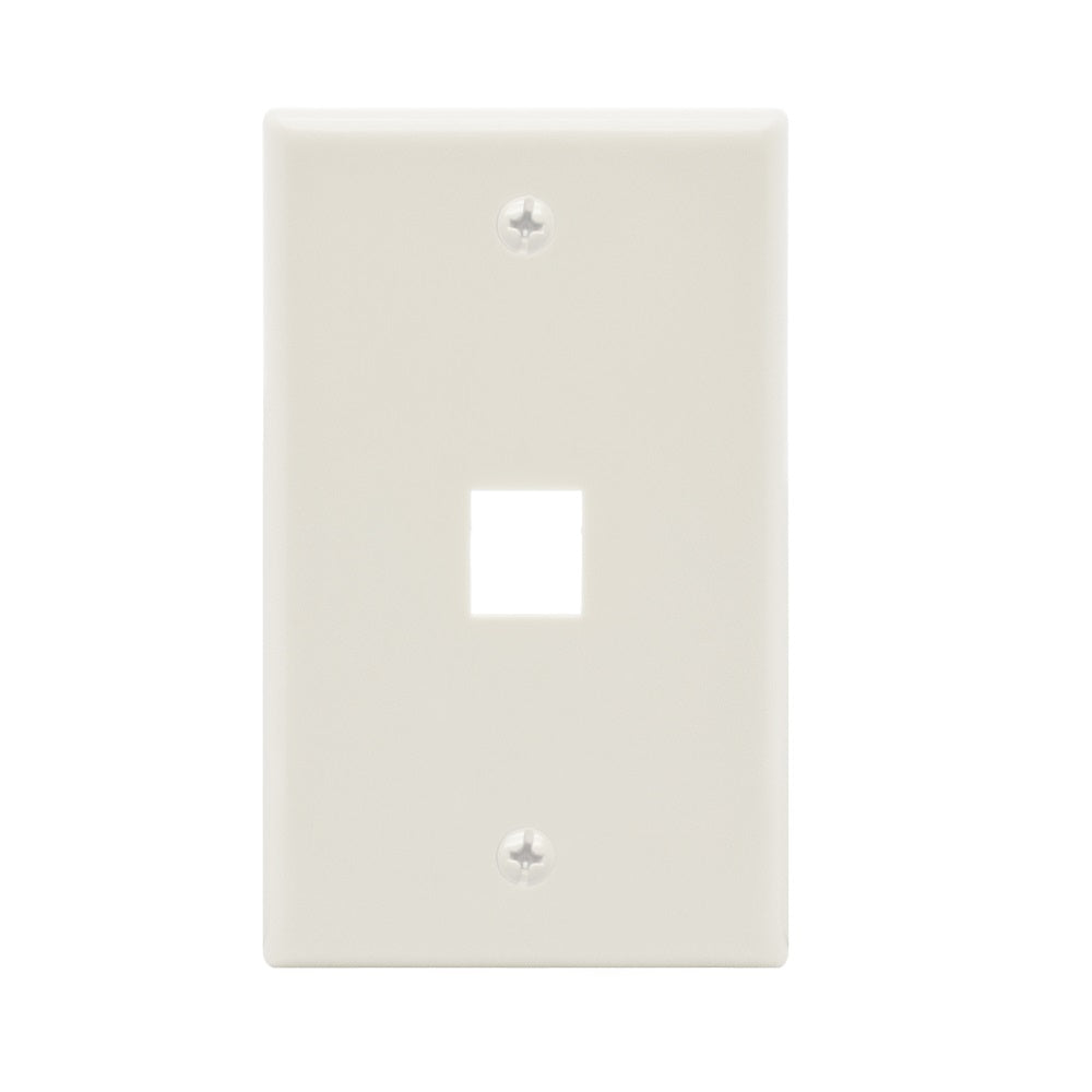 1Port Keystone Wallplate Smooth Face