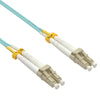 LC/UPC-LC/UPC OM3 Multimode Duplex OFNR 2.0mm Aqua Fiber Optic Patch Cable LC/UPC-LC/UPC OM3 Multimode Duplex OFNR 2.0mm Aqua Fiber Optic Patch Cable