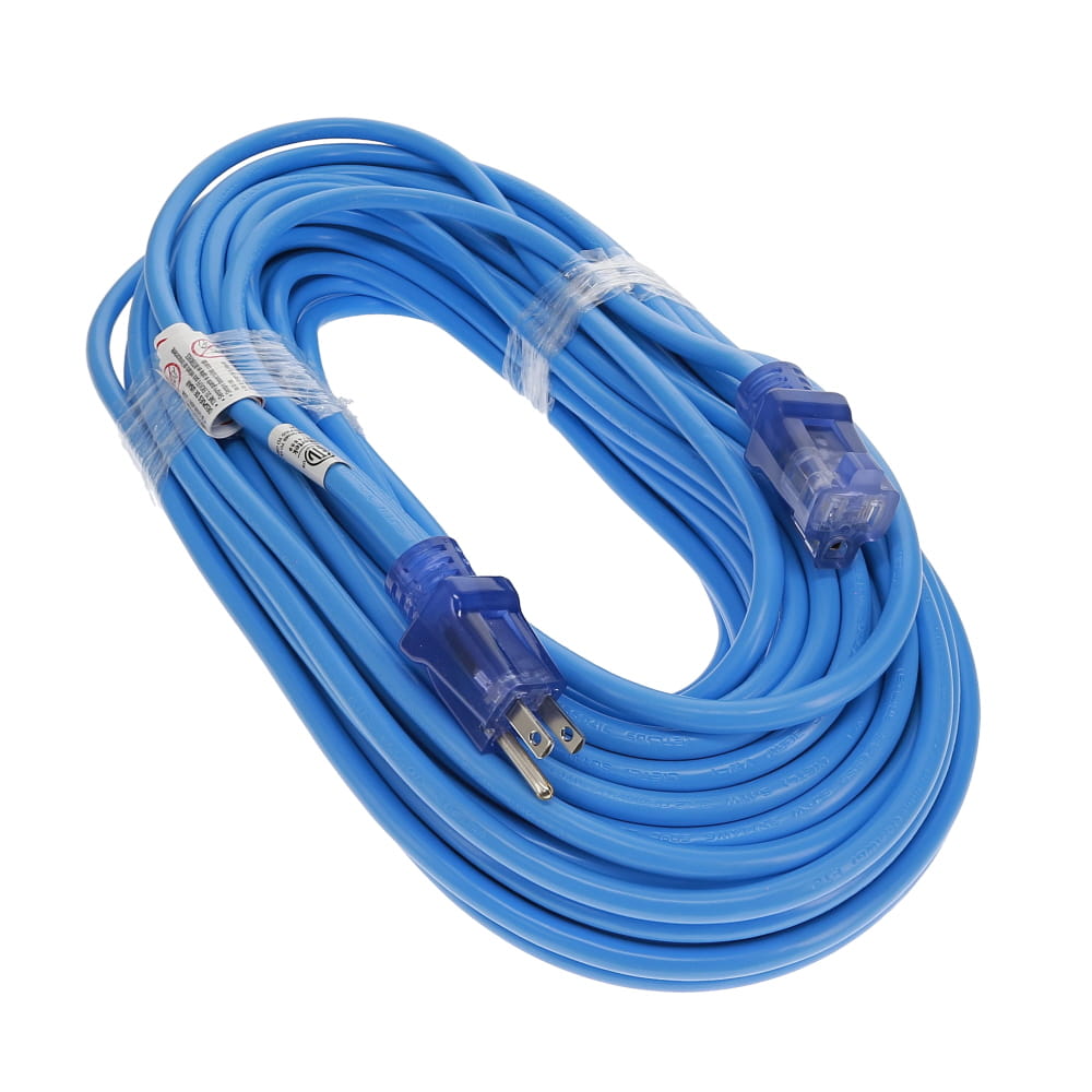 14/3 SJTW Power Extension Cord Lighted Clear Plug