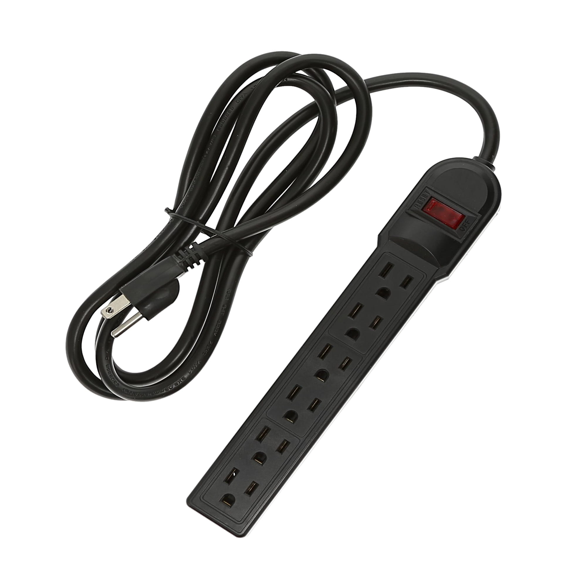 6-Outlet Surge Protector 14AWG/3, 15A, 90J