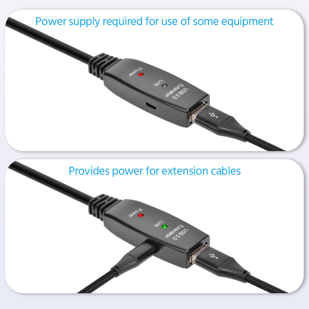 USB3.0 Active Extension Repeater A-Male/Female cable