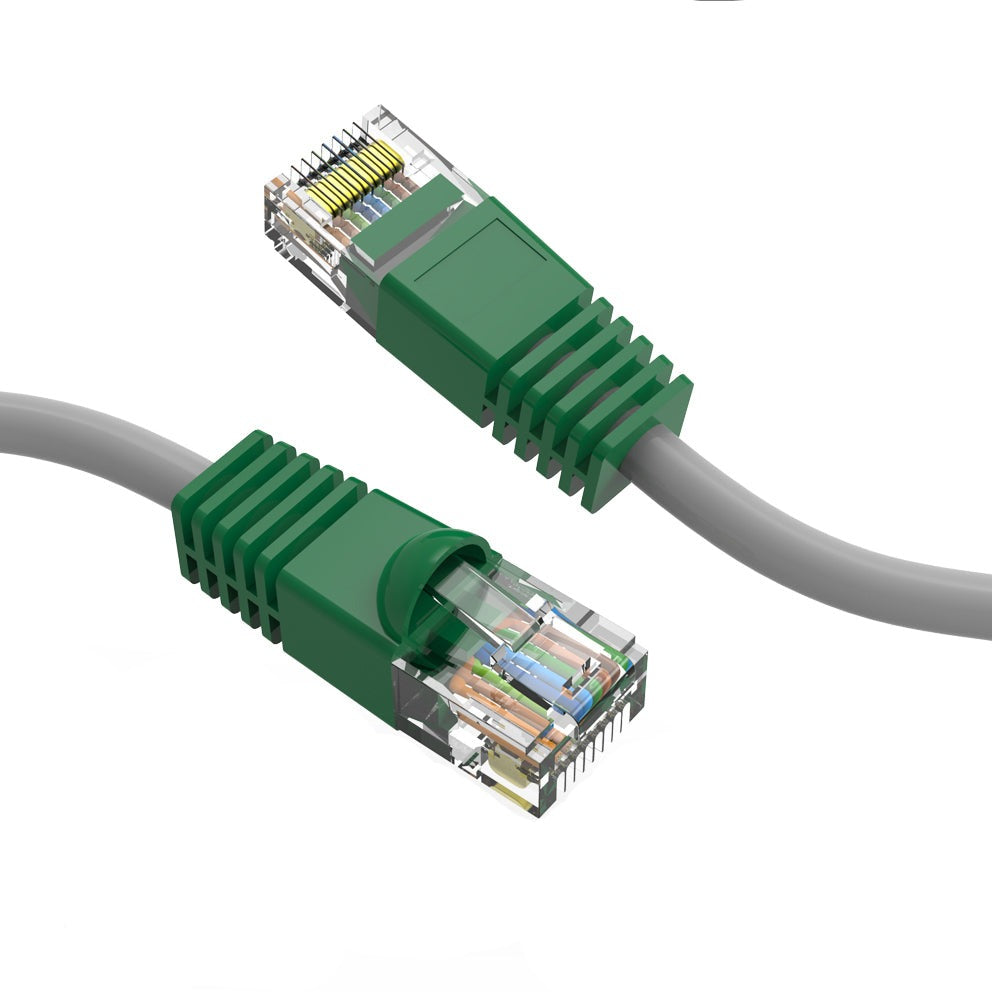CAT5E Crossover Cable  Wire/Green Boot