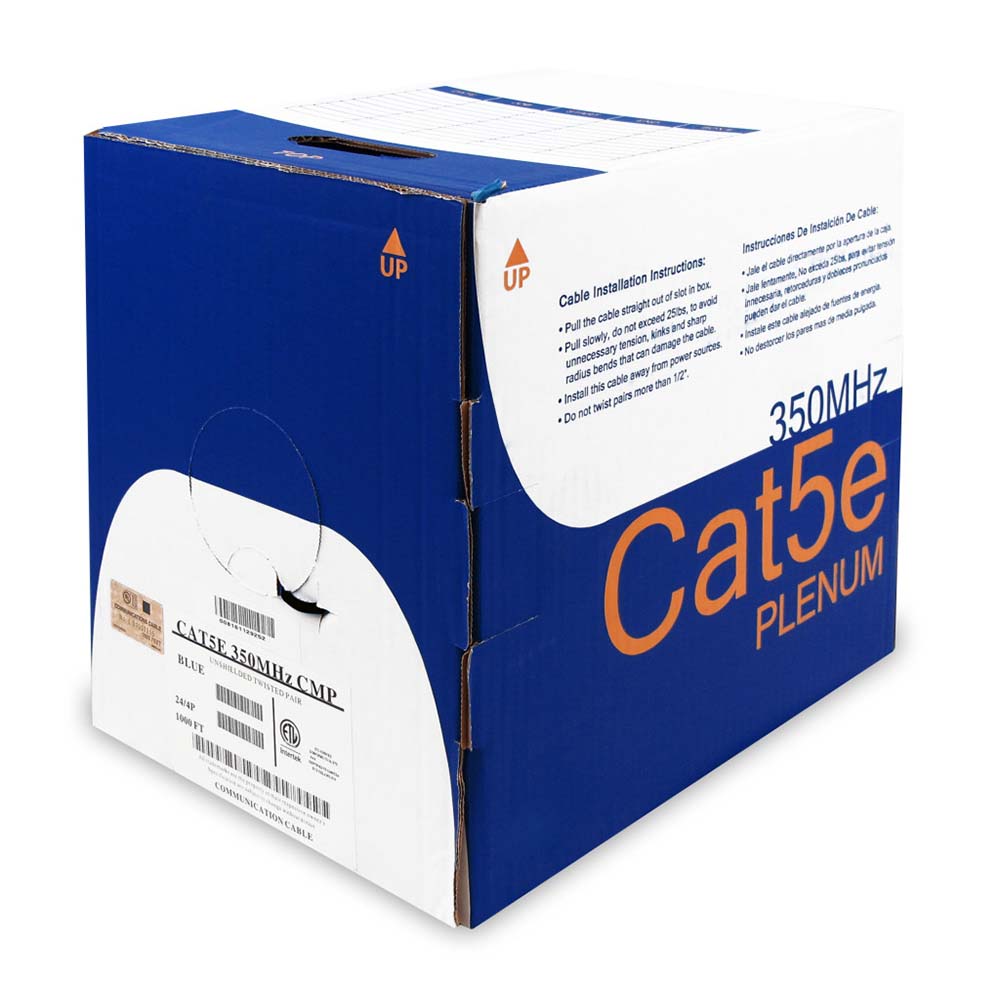 CAT5E Solid Cable Plenum , UL/ETL/CSA