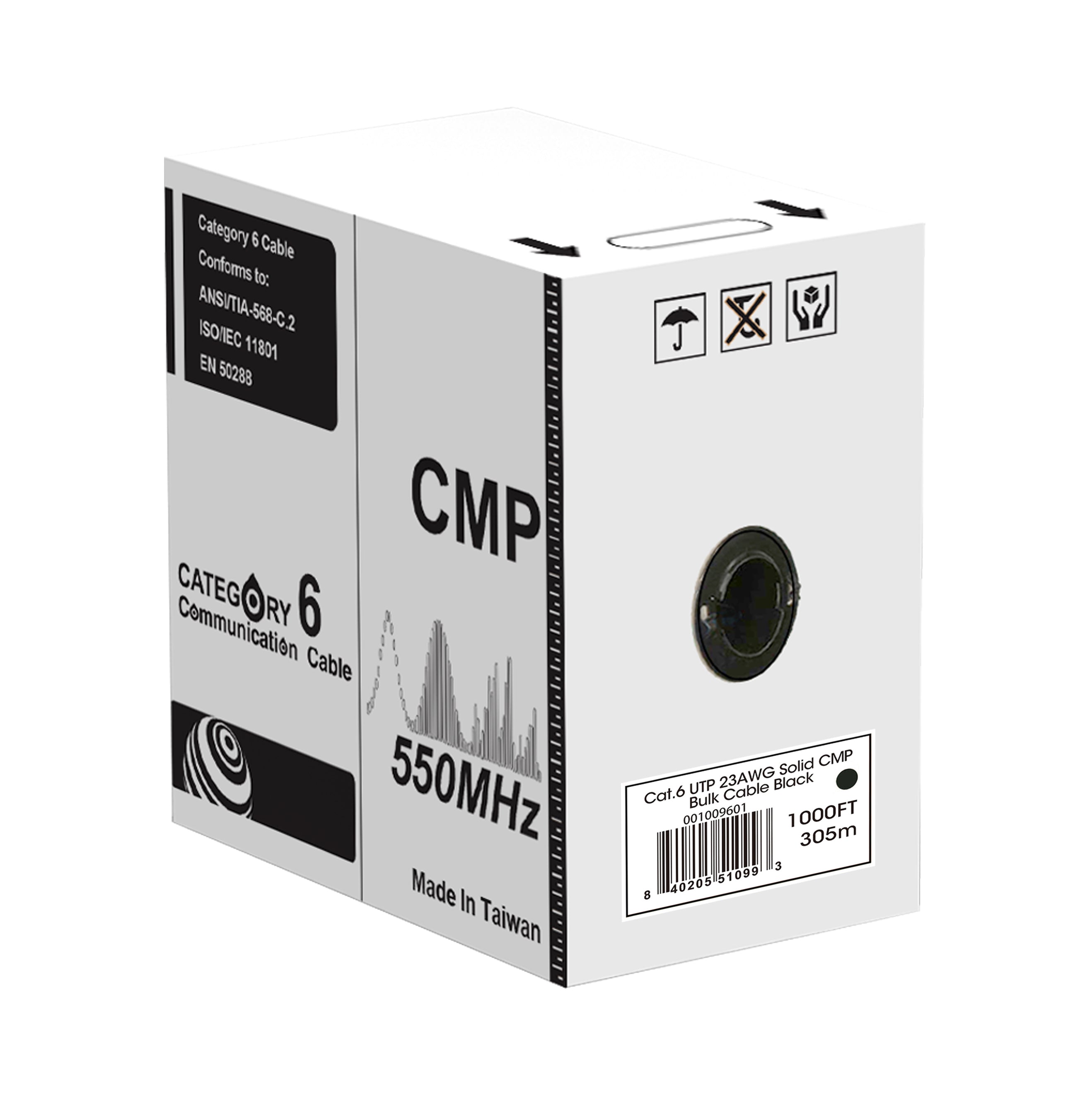CAT6 UTP 23AWG Solid CMP bulk cable