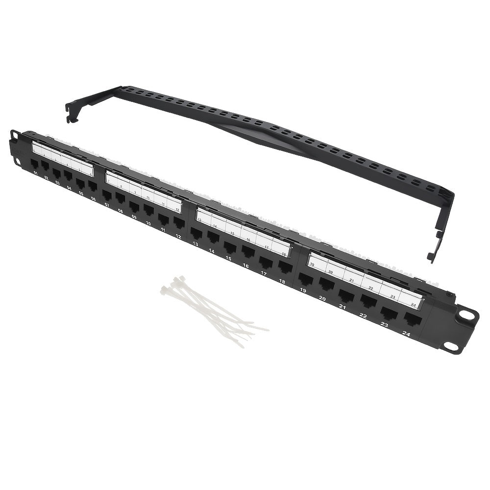 CAT6A 110 Type 24Port Patch Panel Rackmount UL Listed.