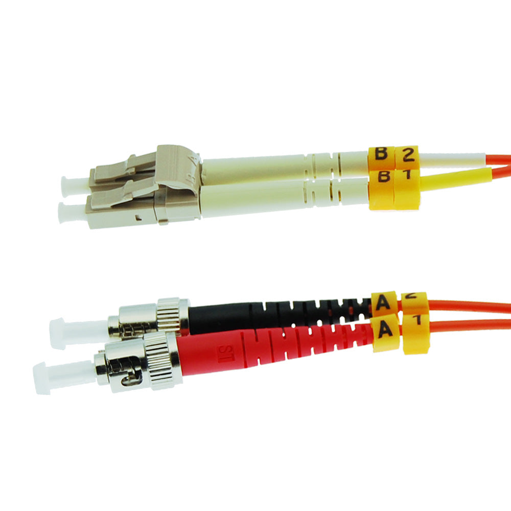 LC/UPC-ST/UPC OM1 Multimode Duplex LSZH 3.0mm Fiber Optic Patch Cable