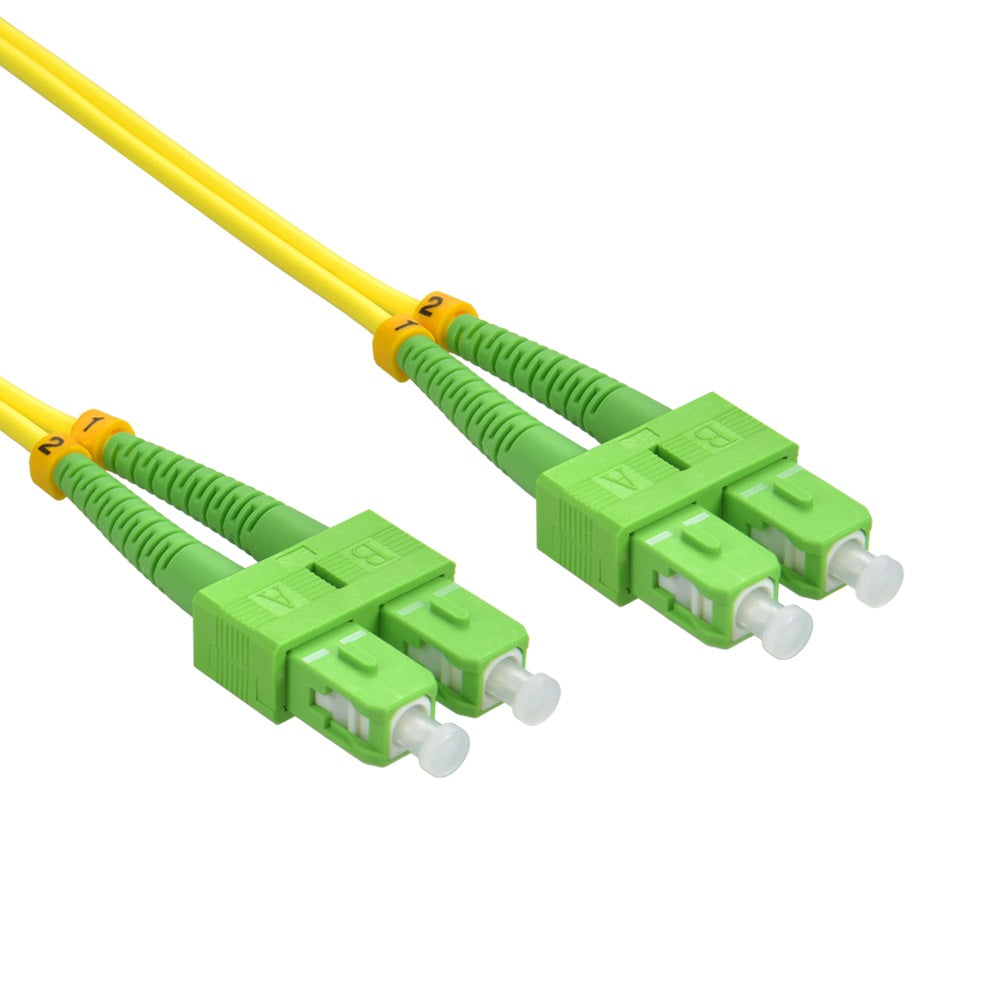 SC/APC-SC/APC Singlemode Duplex OFNR 2.0mm Fiber Optic Patch Cable