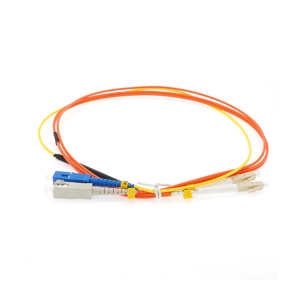 Singlemode SC to OM1 LC Duplex Mode Conditioning Fiber Optic Patch Cable