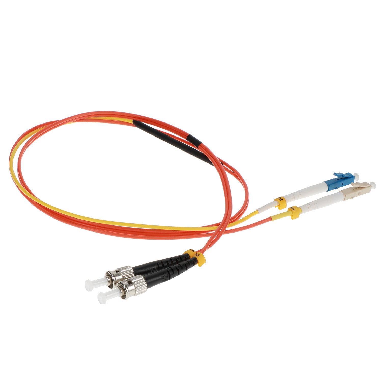 Singlemode LC to OM1 ST Duplex Mode Conditioning Fiber Optic Patch Cable