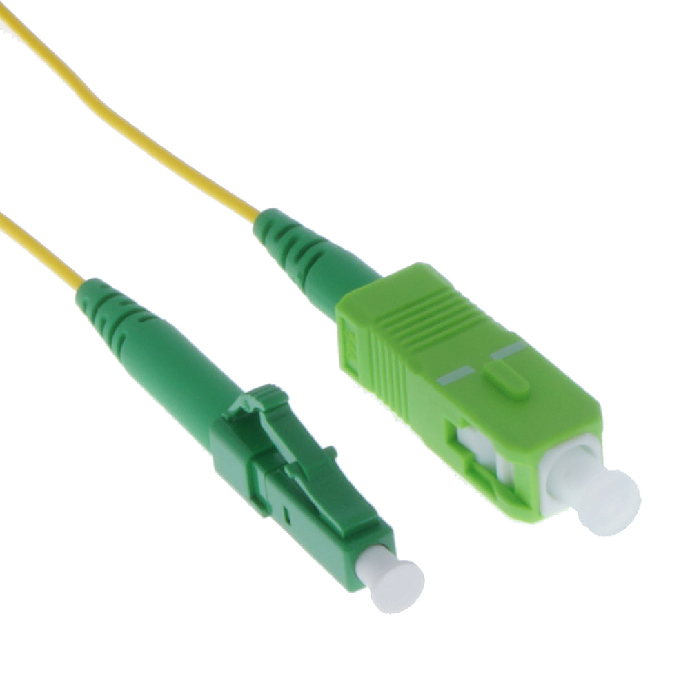 LC/APC-SC/APC Singlemode Simplex 1.2mm Slim Fiber Optic Patch Cable with Short Boot