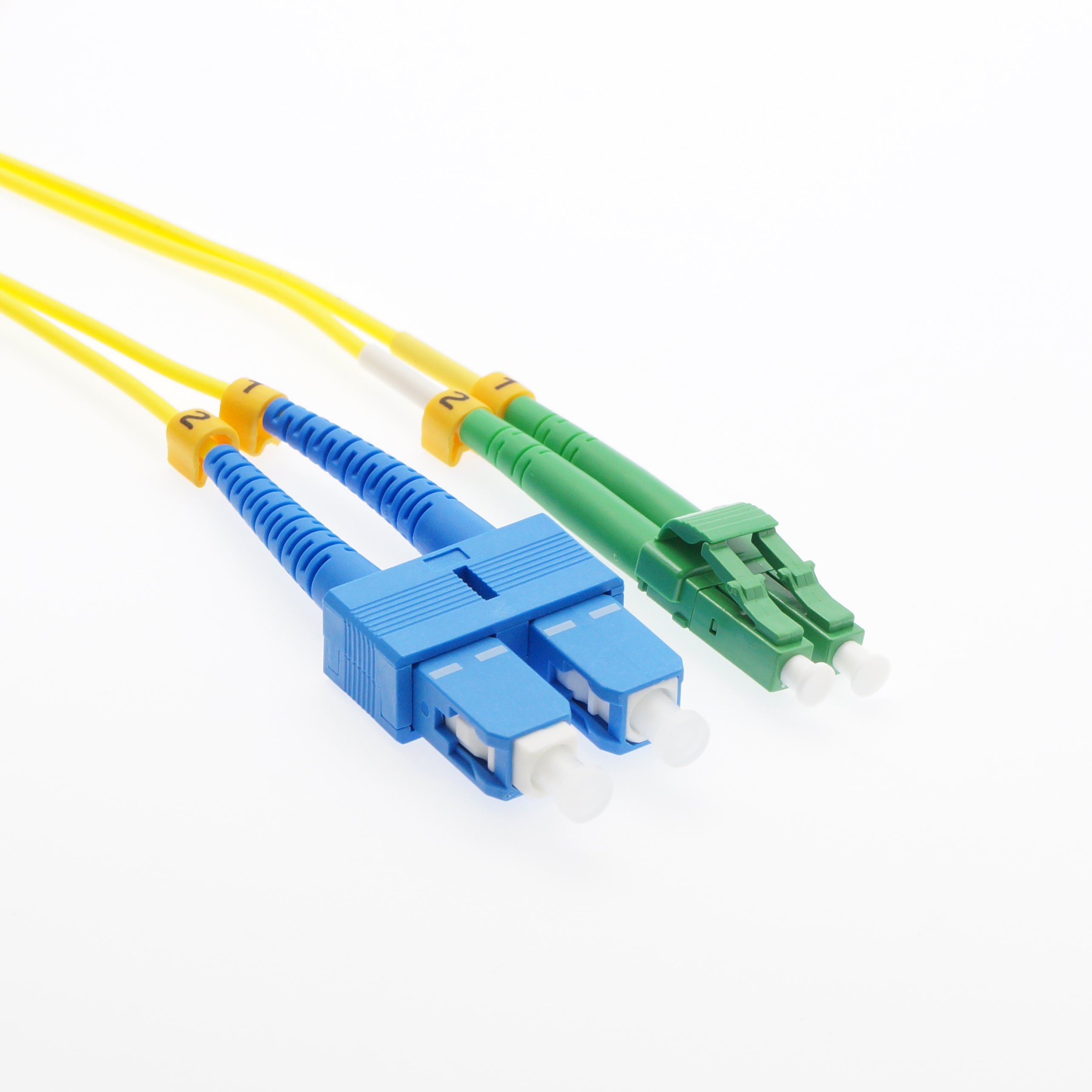 SC/UPC-LC/APC Singlemode Duplex OFNR 2.0mm Fiber Optic Patch Cable