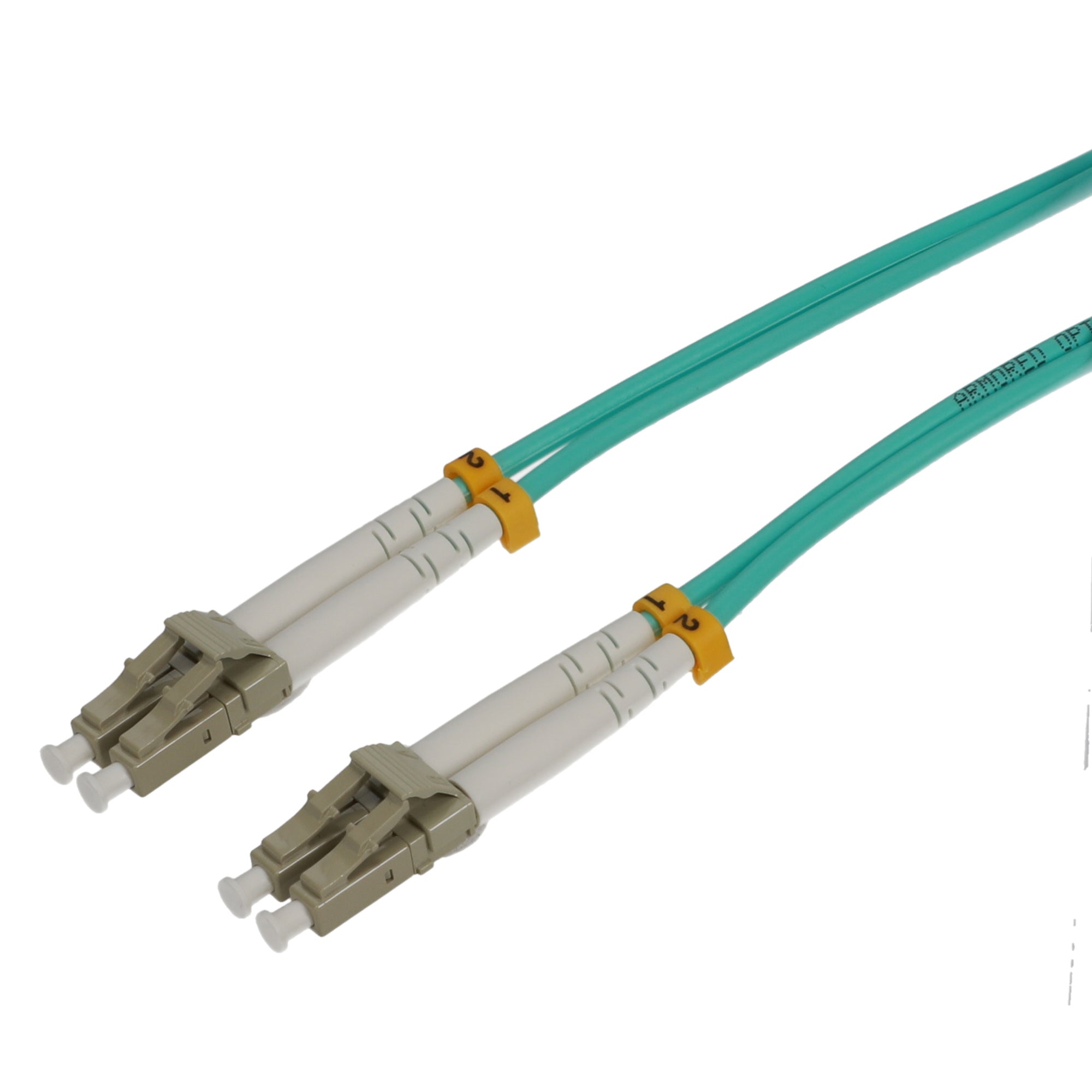 LC/UPC-LC/UPC Armored OM4 Duplex Fiber Optic Cable