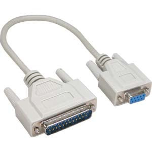 DB9-F/DB25-M Null Modem Cable