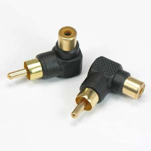RCA Male/Female Right Angle Adapter,