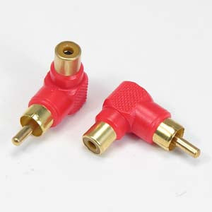 RCA Male/Female Right Angle Adapter,