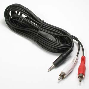 3.5mm Stereo Plug to 2xRCA-M Cable