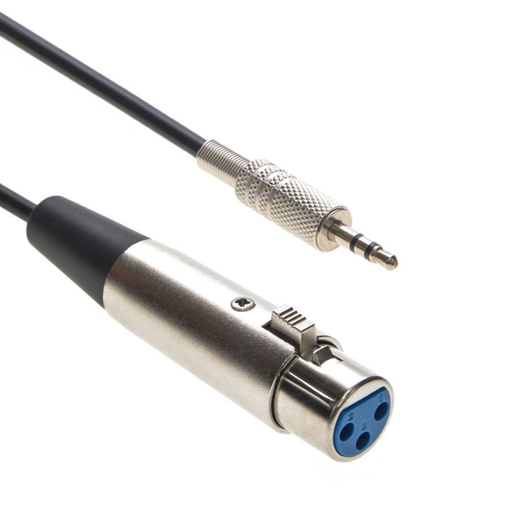 XLR Female to 3.5mm Stereo TRS (Balanced Audio) Male Cable