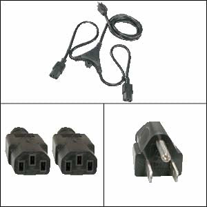 PC Y Power Cord 5-15P to C-13  SJT 18/3