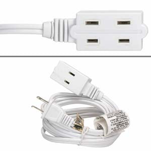 3-Outlet Power Extension Cord  16AWG/2
