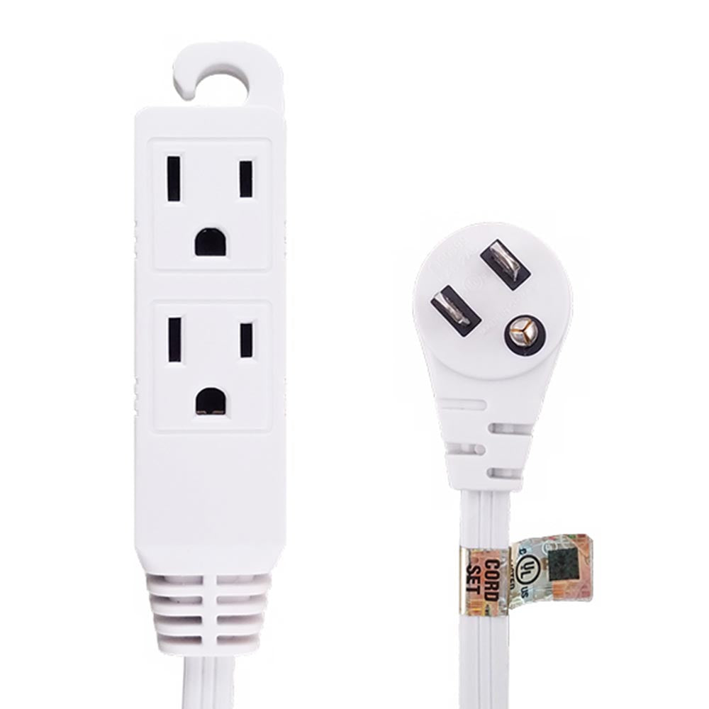 16/3 Grounded 3-Outlet Flat Angle Power Extension Cord