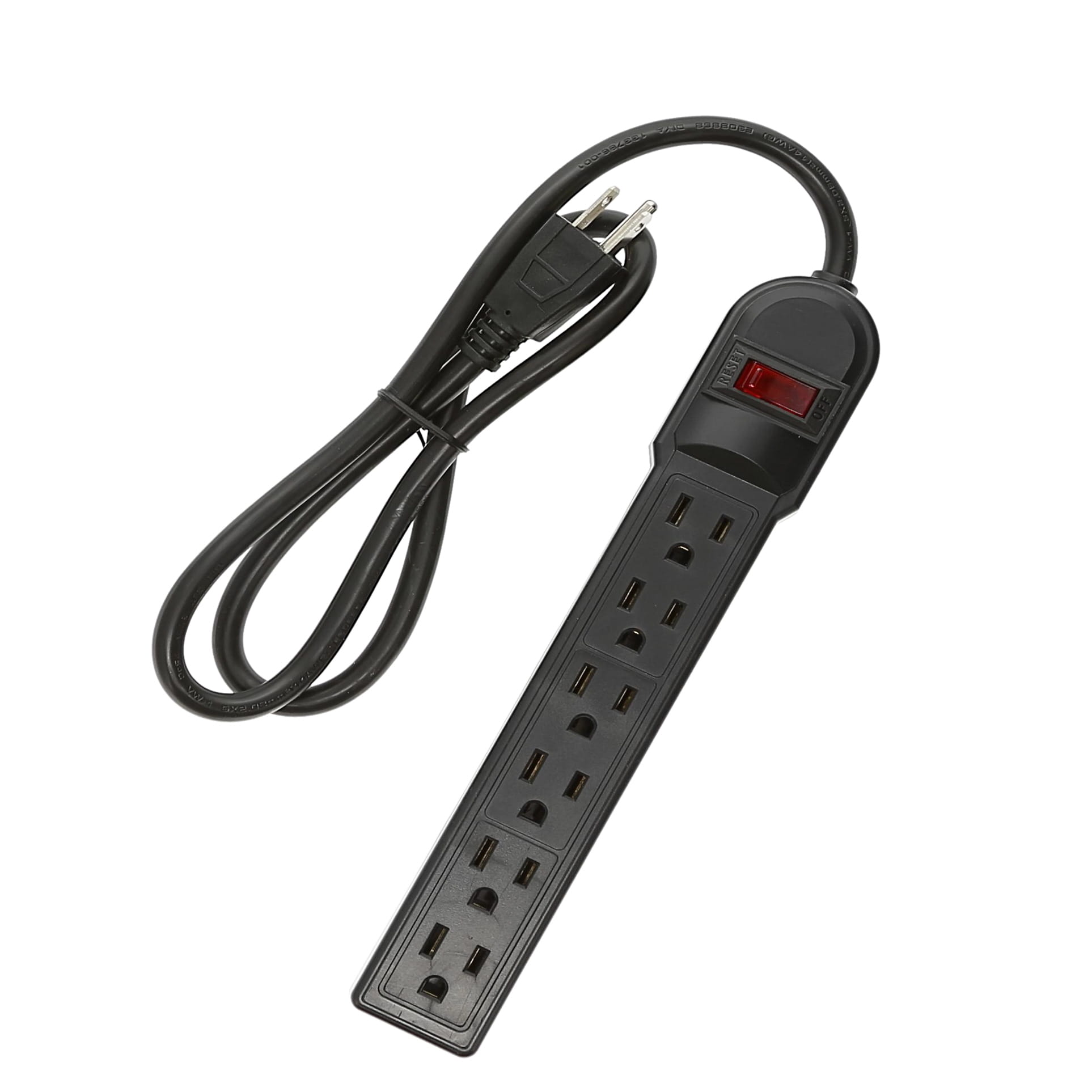 6-Outlet Surge Protector 14AWG/3, 15A, 90J
