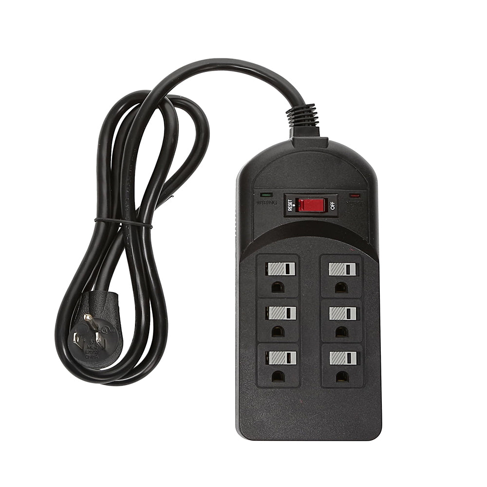 6 Outlet Surge Protector With ENI/RFI Filter 750J 120V 15A