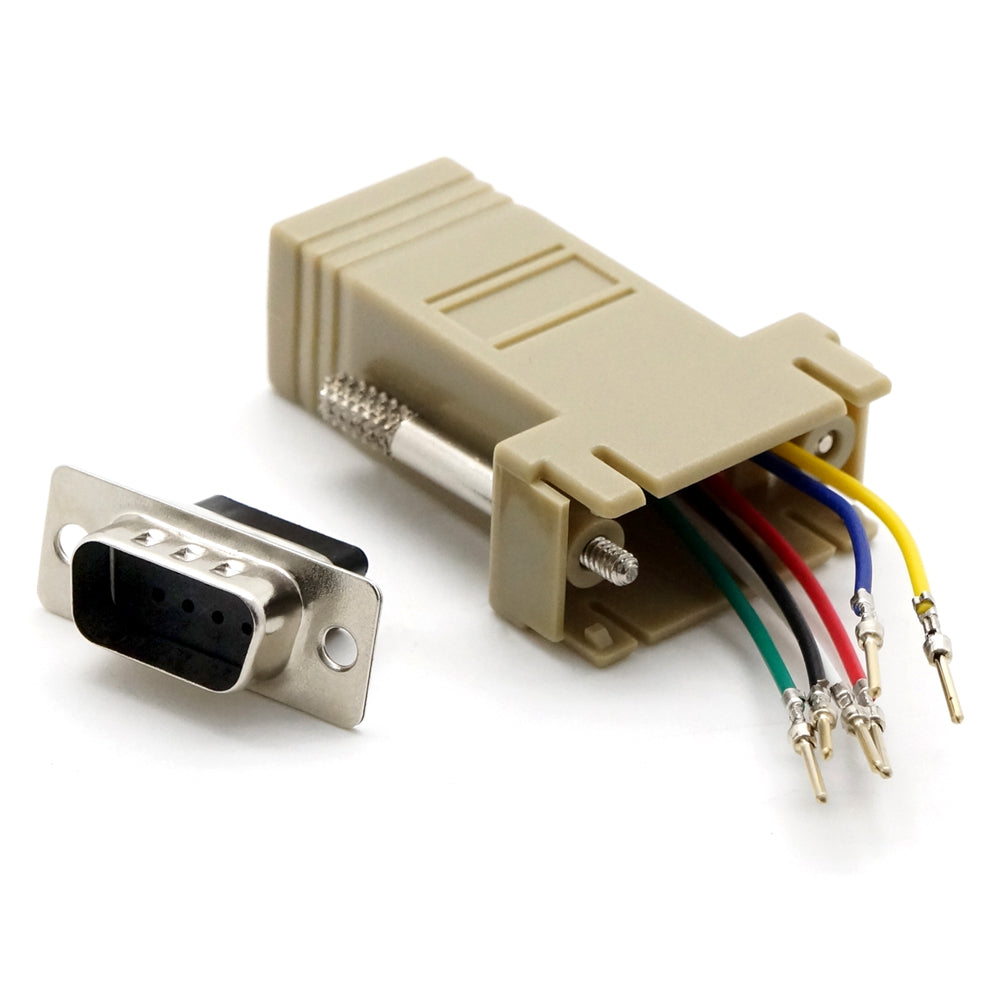 DB9-Male to RJ11/12 (6 wire) Modular Adapter