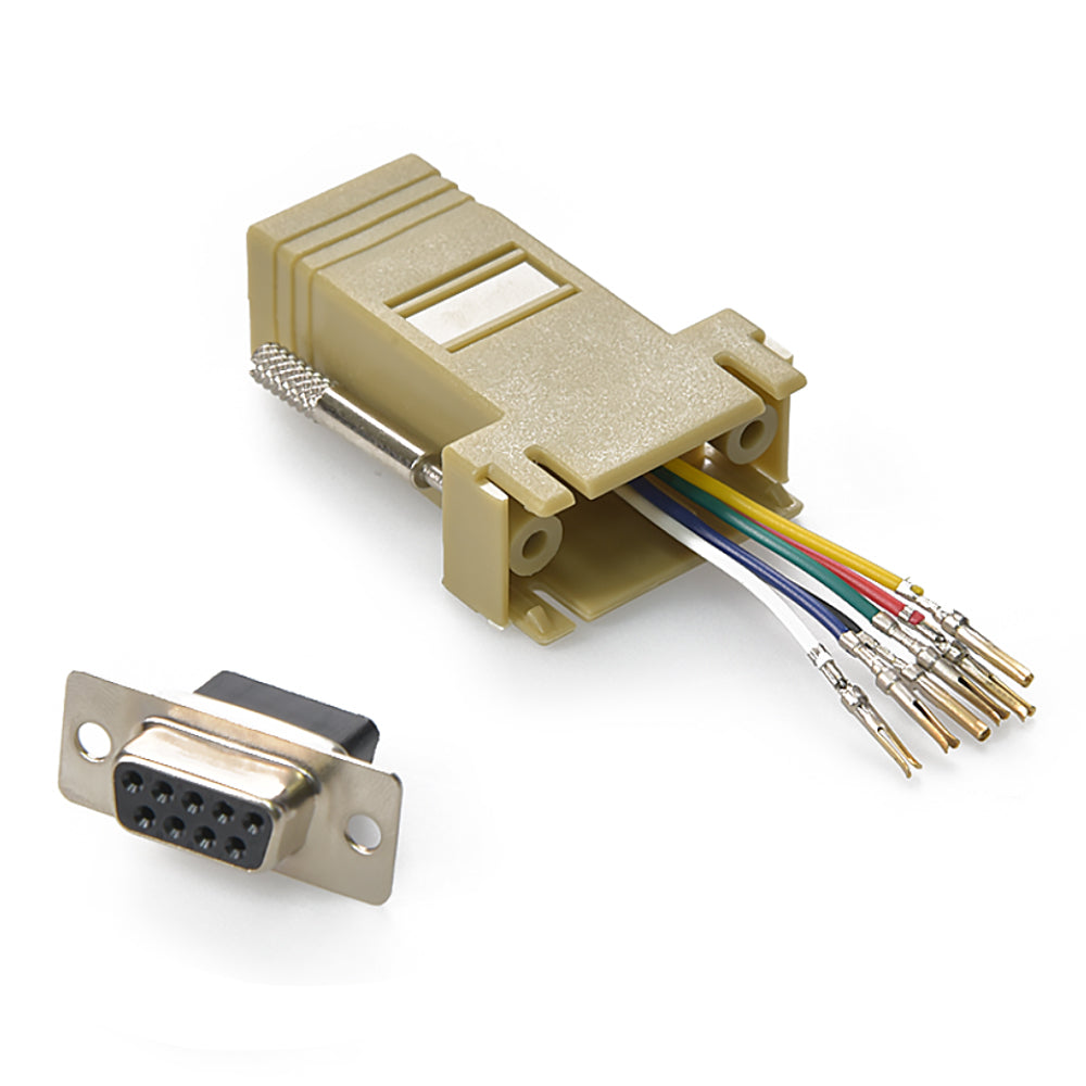 DB9 Female to RJ11/12 (6 wire) Modular Adapter